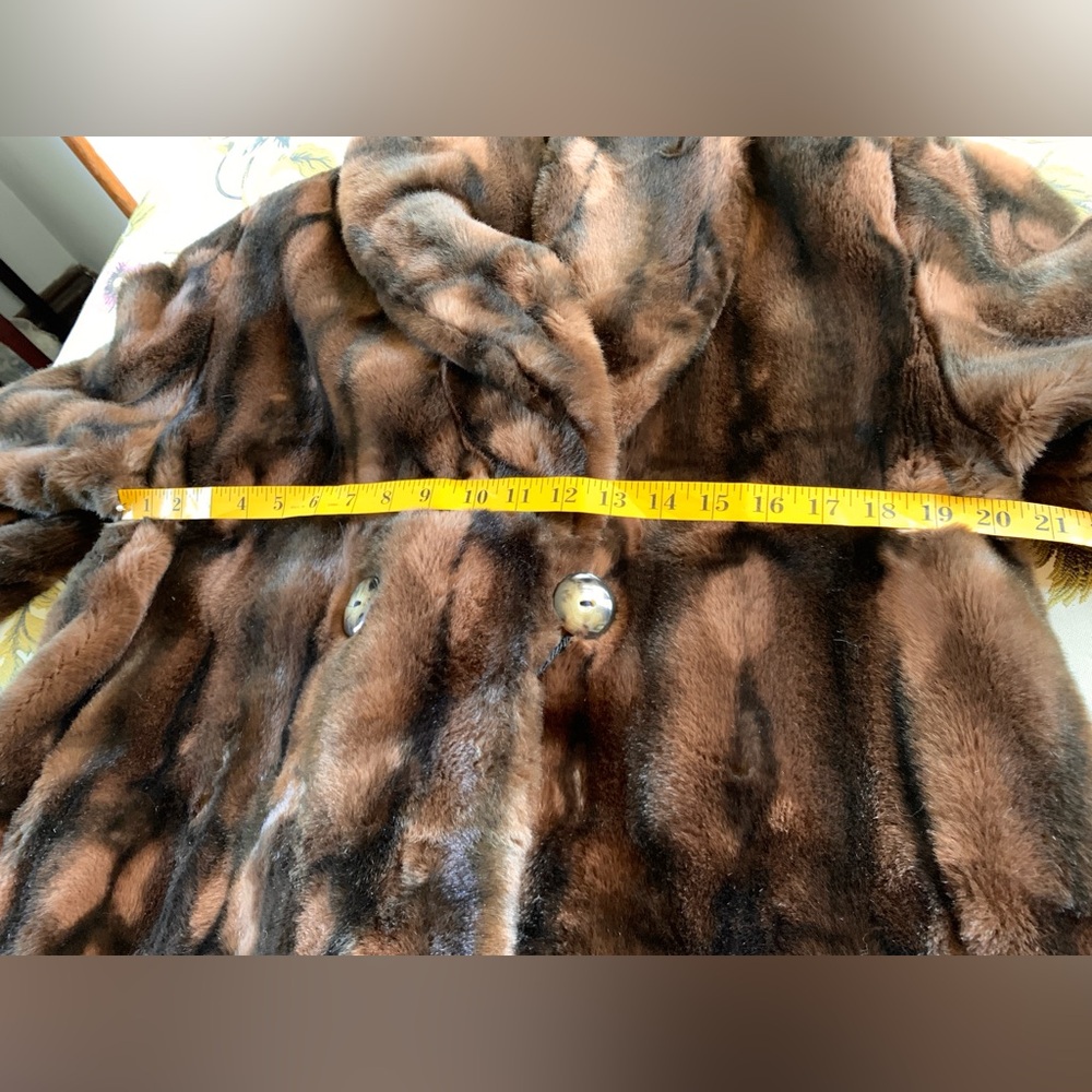 Vintage Epic 30's-inspired Gatsby-inspired Full Length Exotic Faux Fur Long Coat - Picture 10 of 16